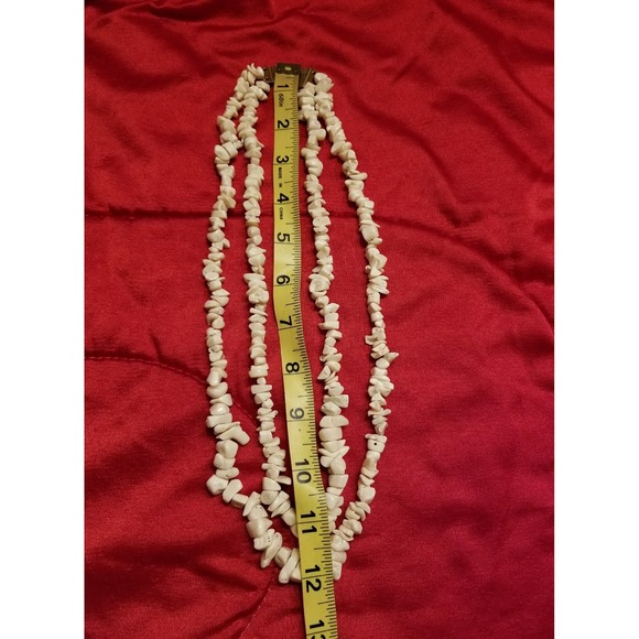 Vintage Double Natural Creme Coral Branch Necklace 12" Antique - Picture 3 of 5